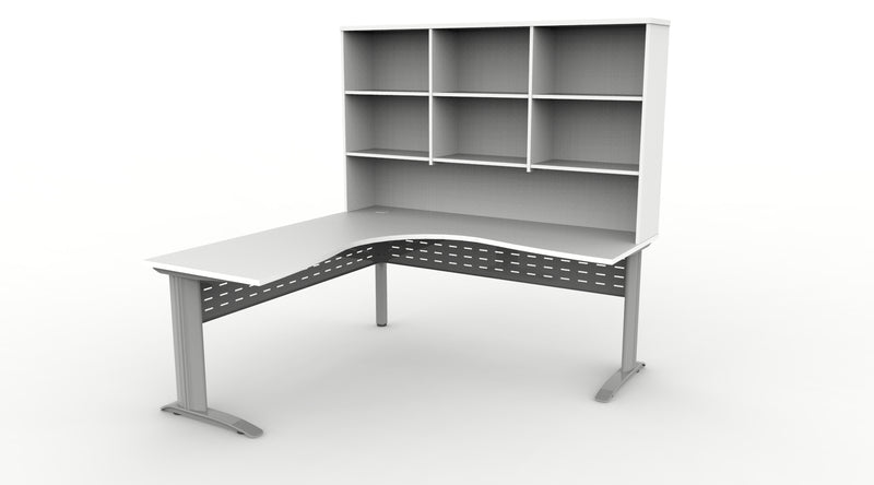 Rapid Span Corner Workstation & Hutch Combo
