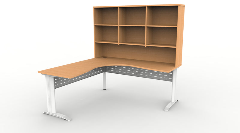 Rapid Span Corner Workstation & Hutch Combo