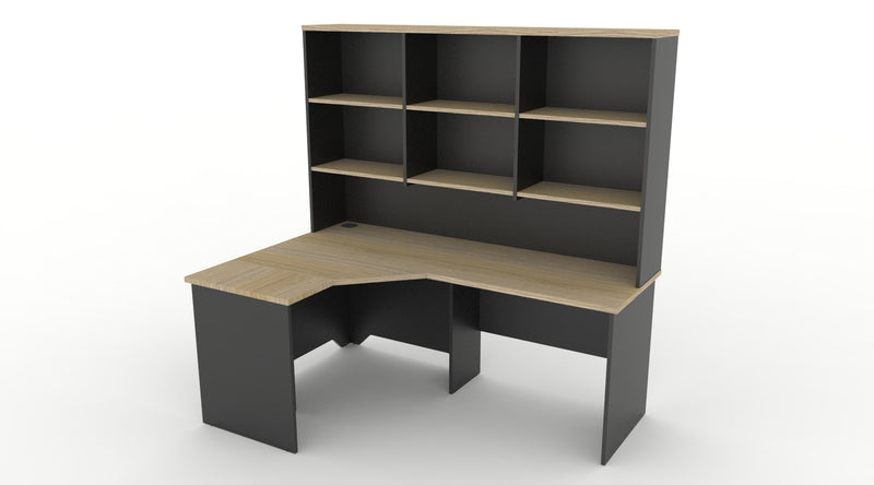 Rapid Worker Corner Workstation & Hutch Combo