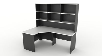 Rapid Worker Corner Workstation & Hutch Combo
