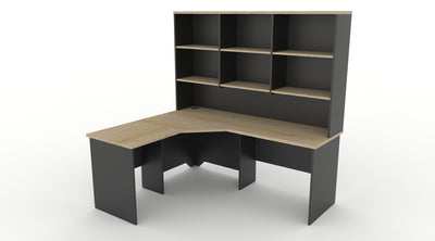Rapid Worker Corner Workstation & Hutch Combo