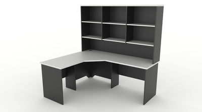 Rapid Worker Corner Workstation & Hutch Combo