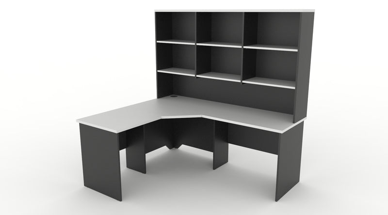 Rapid Worker Corner Workstation & Hutch Combo
