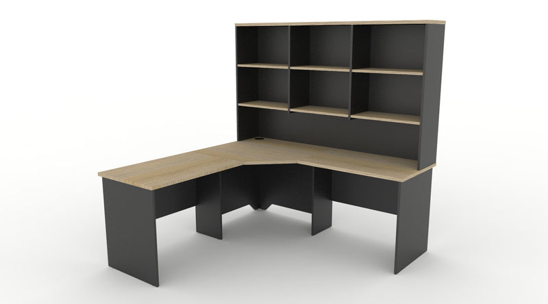 Rapid Worker Corner Workstation & Hutch Combo