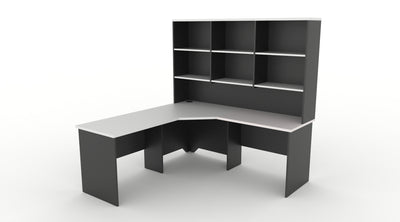 Rapid Worker Corner Workstation & Hutch Combo