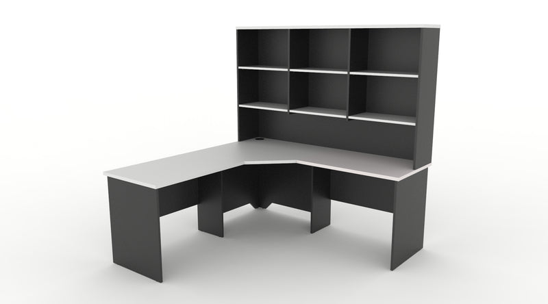 Rapid Worker Corner Workstation & Hutch Combo