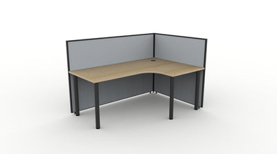 Shush30 Round Leg 1 Person Corner Workstation