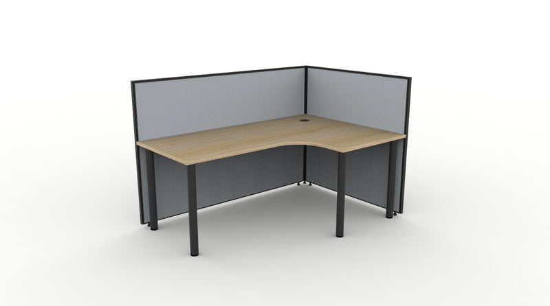 Shush30 Round Leg 1 Person Corner Workstation