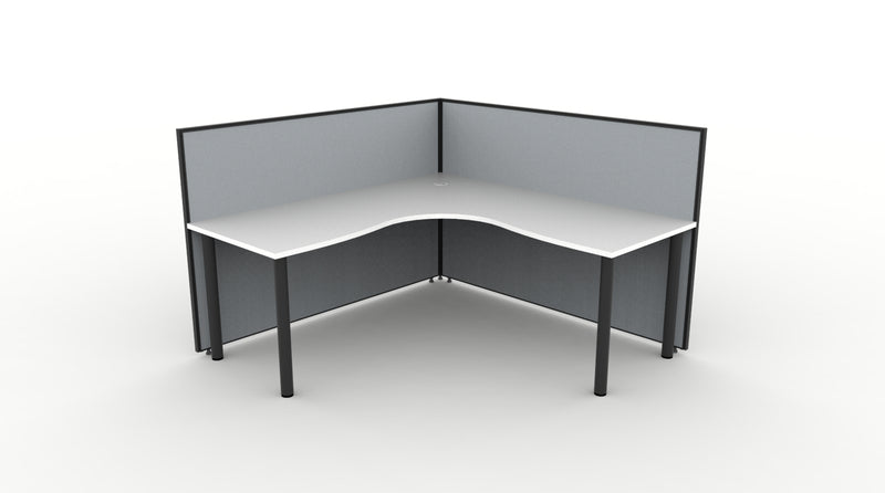 Shush30 Round Leg 1 Person Corner Workstation