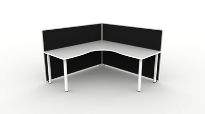 Shush30 Round Leg 1 Person Corner Workstation