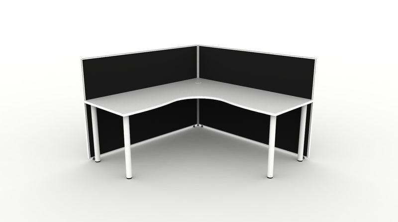 Shush30 Round Leg 1 Person Corner Workstation