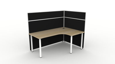 Shush30 Round Leg 1 Person Corner Workstation