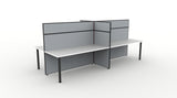 Shush30 Round Leg Back To Back Workstations - 1500mm High Screens