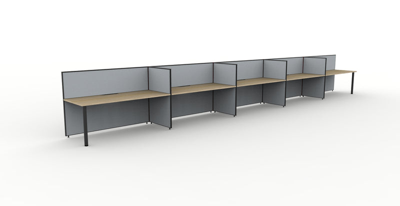 Shush30 Round Leg Single Sided Workstations - 1200mm High Screens