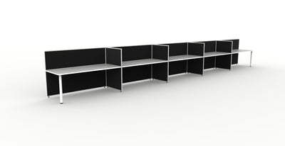 Shush30 Round Leg Single Sided Workstations - 1200mm High Screens