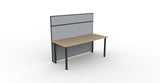 Shush30 Round Leg Single Sided Workstations - 1500mm High Screens