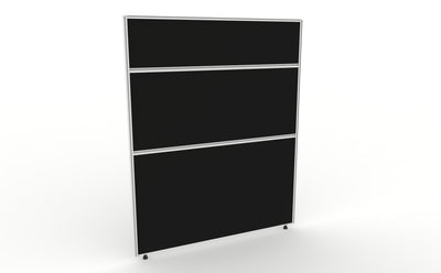 1800mm Wide / 1200mm High / Black Fabric / White Frame