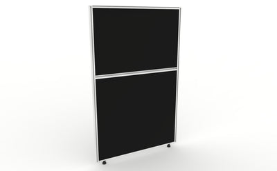 750m Wide / 1200mm High / Black Fabric / White Frame