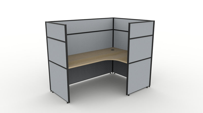 Shush30 Screen Hung 1 Person Corner Workstation