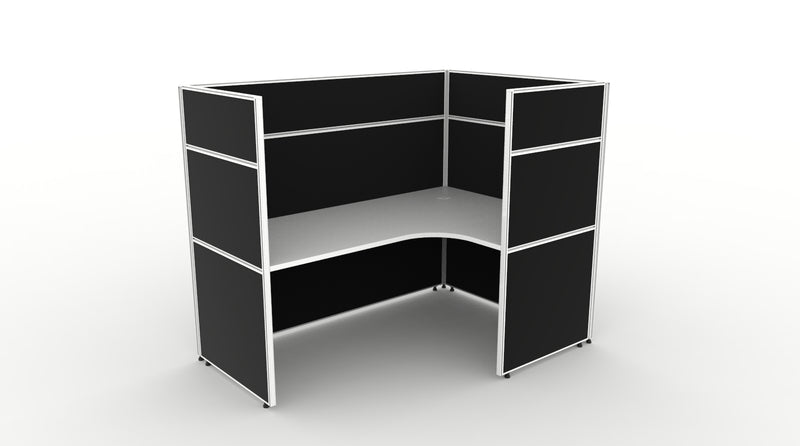 Shush30 Screen Hung 1 Person Corner Workstation