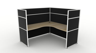 Shush30 Screen Hung 1 Person Corner Workstation