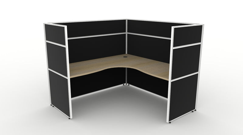 Shush30 Screen Hung 1 Person Corner Workstation