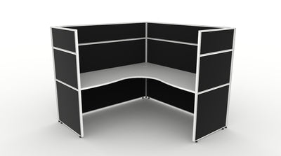 Shush30 Screen Hung 1 Person Corner Workstation