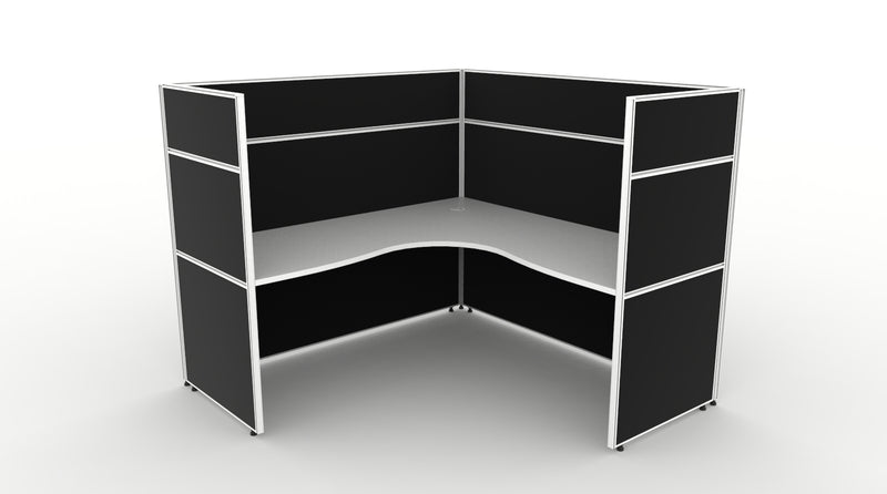 Shush30 Screen Hung 1 Person Corner Workstation