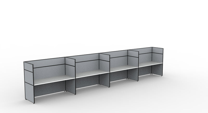 Shush30 Screen Hung Single Sided Workstations - 1500mm High Screens
